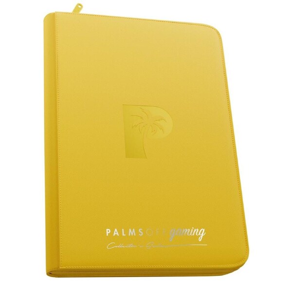 Palms Off Gaming Collector's Series 9 Pocket Top Loader 216 Capacity Zip Binder (Yellow)