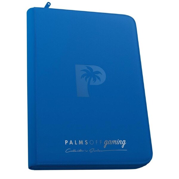 Palms Off Gaming Collector's Series 9 Pocket Top Loader 216 Capacity Zip Binder (Blue)