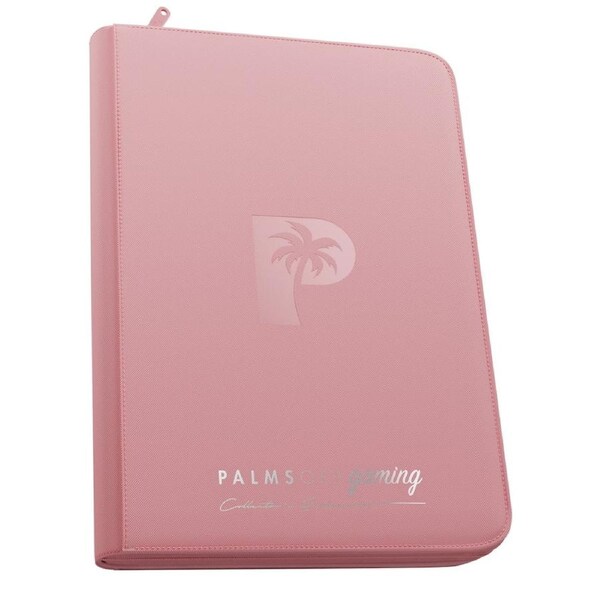 Palms Off Gaming Collector's Series 9 Pocket Top Loader 216 Capacity Zip Binder (Pink)