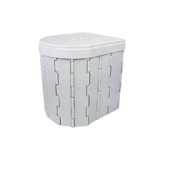 Foldable Camping Toilet with Lid - Portable Commode for Travel