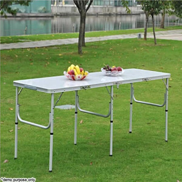 Aluminum Folding Portable Garden Camping Picnic BBQ Table - Height Adjustable