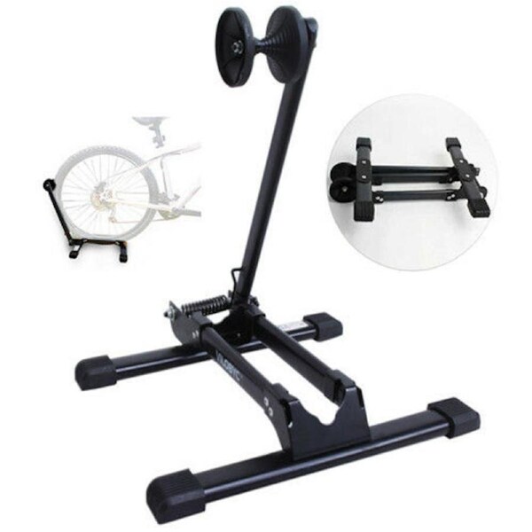 Folding Bike Floor Stand , Alloy Bicycle Storage Rack