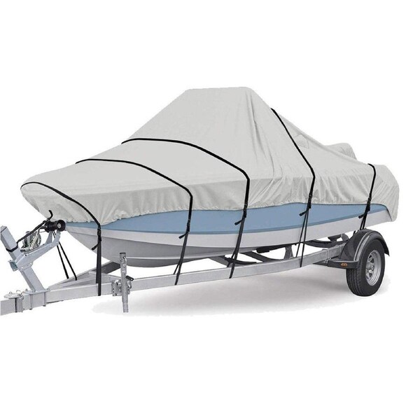 Use Marine Grade 17-19ft Trailerable Jumbo Boat Cover for Heavy-Duty Use