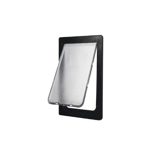 Black Large Dog Pet Door for Glass and Screen Installation APD