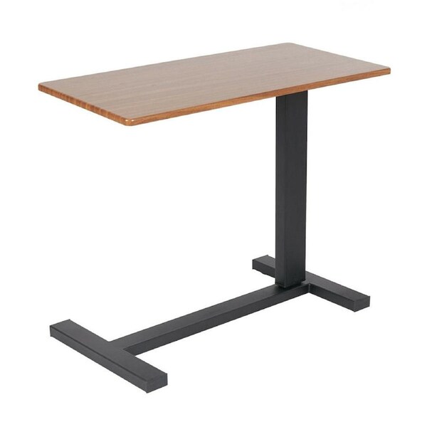 Adjustable Overbed Table with Mute Wheels - C-Shaped Sofa Side Table