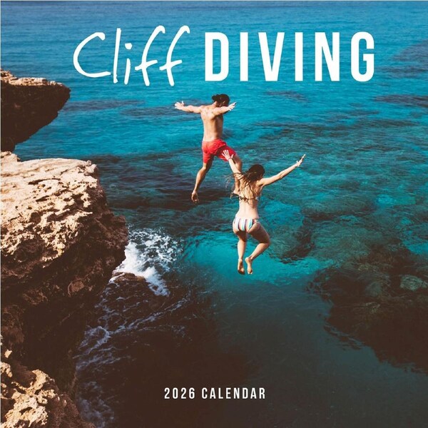 2026 Calendar Cliff Diving Square Wall Paper Pocket CDB40