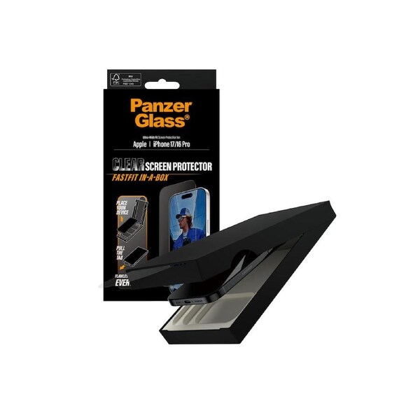 PanzerGlass UltraWide Fit Screen Protector with Fastfit In-a-box apple iPhone 17