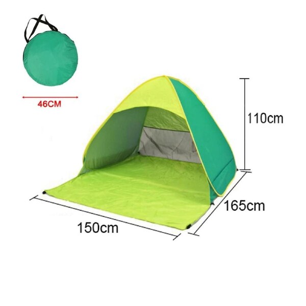 Pop Up Beach Canopy UV Camping Fishing Tent Mesh Sun Shade Shelter 2 Person Green