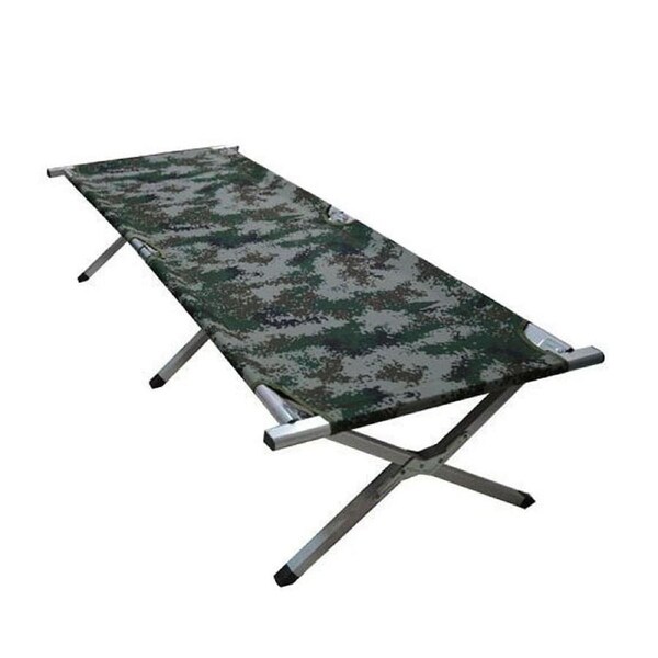 Folding Camping Bed Stretcher Light Weight Camp Portable With Carry Bag Camouflage