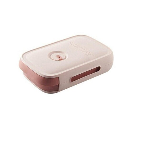 Drawer Type Eggs Tray Fruit Storage Box Kitchen Stacking Holder Food Container Pink