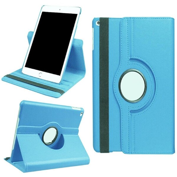 Smart 360 Rotate Leather Case Cover For iPad 9 8 7 6 5 Gen Air 3 2 1 Pro 10.5 - Sky Blue iPad 9th Generation 2021