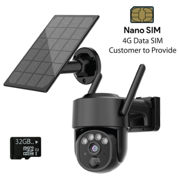 GERBER Security Cam PTZ 4G Black