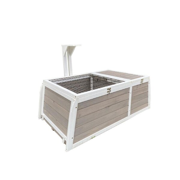 YES4PETS Tortoise Medium House Turtle Habitat Enclosure Wooden Small Animal Hutch Indoor Outdoor