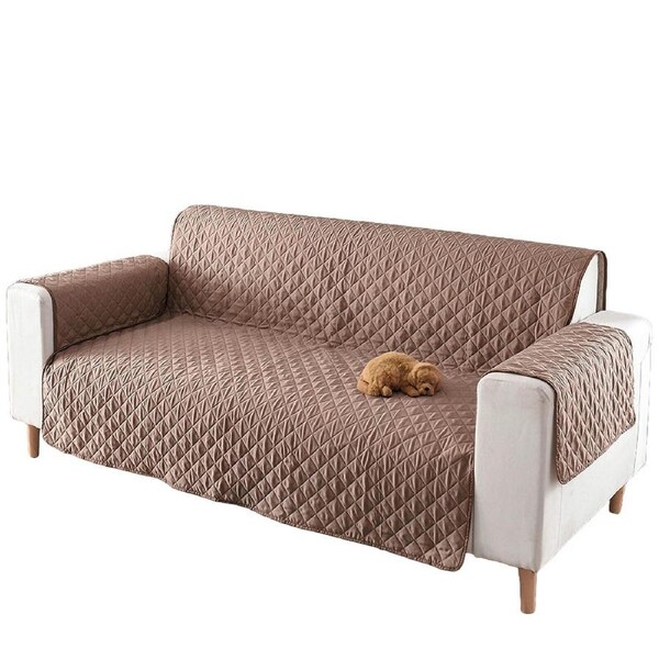 Seater Pet Sofa Protector Cover Quilted Couch Covers Lounge Slipcover - Latte 3 Seater