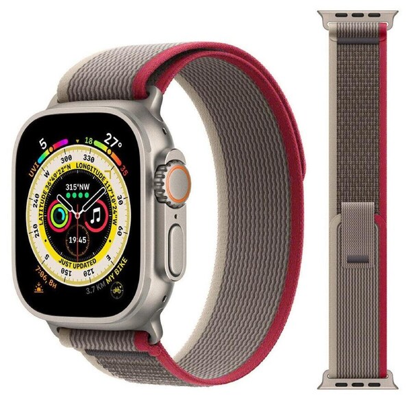 Trail Loop For Apple Watch Band Strap IWatch Series SE 9 8 7 6 5 40 41 44 45 Ultra - Red Grey 38 40 41mm