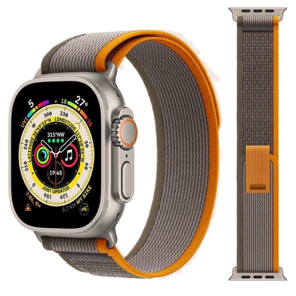 Trail Loop For Apple Watch Band Strap IWatch Series SE 9 8 7 6 5 40 41 44 45 Ultra - Orange Grey Olive 38 40 41mm