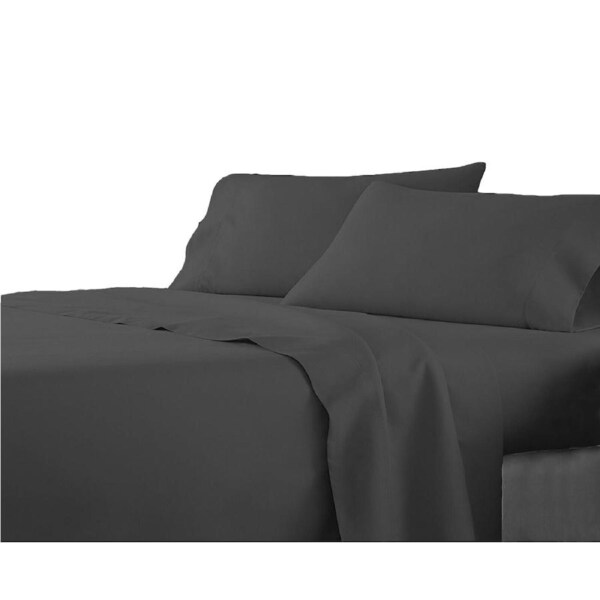 Premium Single KS Double Queen King Bed Flat Fitted Sheet Set Bed - Gray Queen