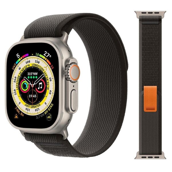 Trail Loop For Apple Watch Band Strap IWatch Series SE 9 8 7 6 5 40 41 44 45 Ultra - Black Grey 38 40 41mm