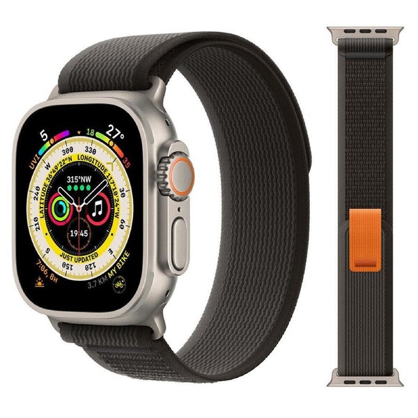 Trail Loop For Apple Watch Band Strap IWatch Series SE 9 8 7 6 5 40 41 44 45 Ultra - Black Grey 42 44 45 49mm