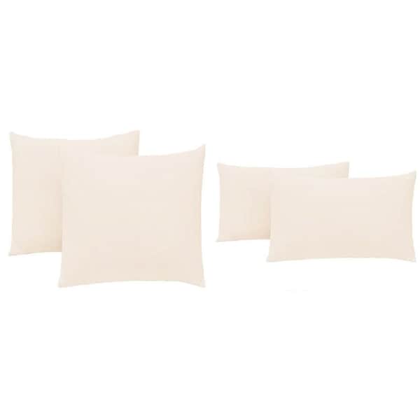 Pillow Cases Hotel Quality Pillowcase Standard European Queen King 2 Pack - Cream 2 Standard Pillowcases 48 x 76cm