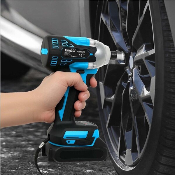 Traderight 21V Cordless Brushless Impact Driver 2 Battery 1/4" Electric Wrench