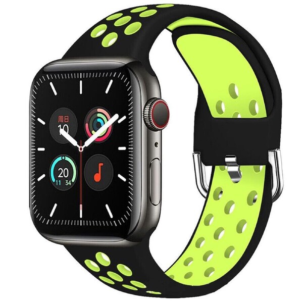 For iWatch Apple Watch Band Series 9 SE Ultra 8 7 6 5 4 Strap 38 40 41 42 44 45 49 - Black Green 42mm 44mm 45mm