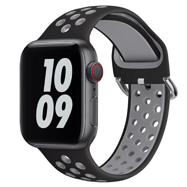 For iWatch Apple Watch Band Series 9 SE Ultra 8 7 6 5 4 Strap 38 40 41 42 44 45 49 - Black Grey 42mm 44mm 45mm