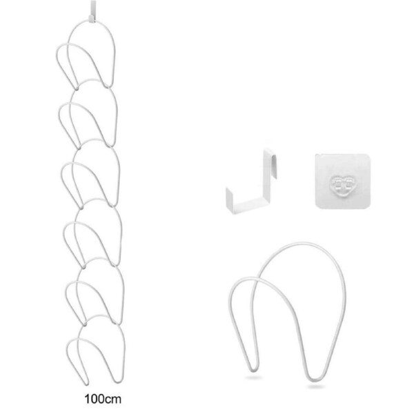 Baseball Cap Hat Rack Clothes Hanger Scarf Organizer Storage Door Closet Hanger White 1 x 100cm