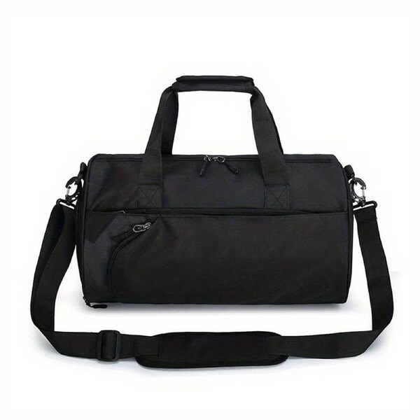 Gym Duffel Bags 30L Canvas Travel Bag Waterproof Fitness Shoes Compartment Shoe Black