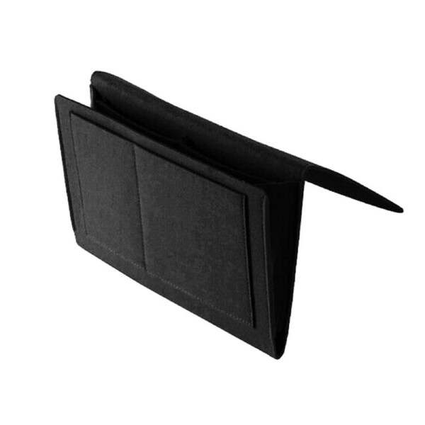 Sofa Desk Bedside Organizer Pocket bed Armrest Holder Storage Caddy Hanging Bag - Black Large