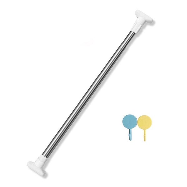 Adjustable Curtain Tension Rod Extendable Rack Shower Wind Curtain Closet Pole M 100 to 184cm