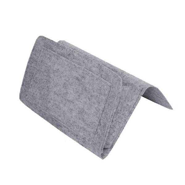 Sofa Desk Bedside Organizer Pocket bed Armrest Holder Storage Caddy Hanging Bag - Light Grey Large