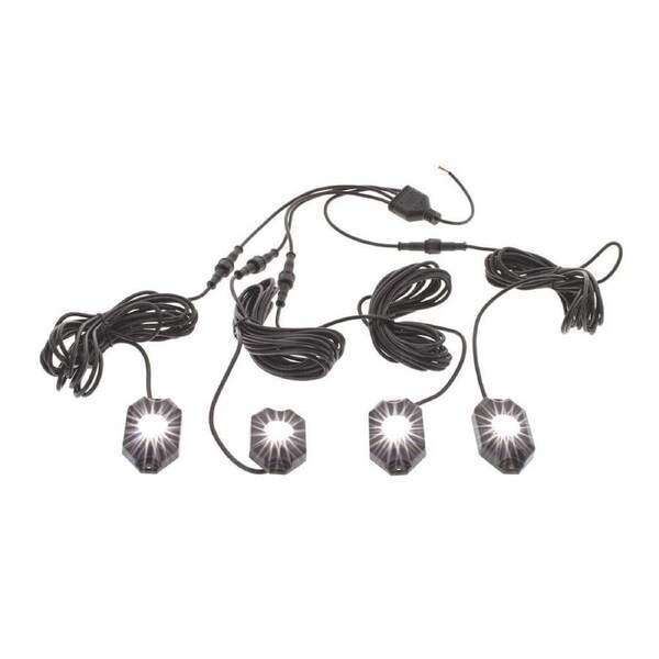 4pc Hulk LED Rock Lights 12V 120-Degree Flood Beam IP68 White