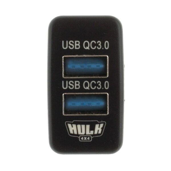 Hulk Toyota Early Dual Vehicle QC3 USB Socket 12V Blue Illumination