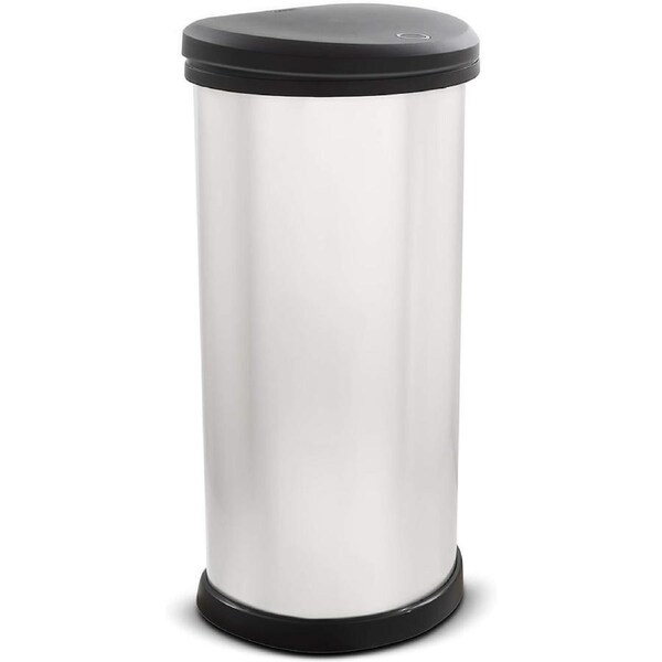 Curver Deco Touch Bin - 40L- Steel Look