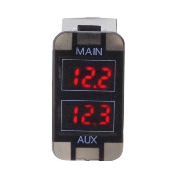 Hulk Toyota Early Dual DC Voltmeter Red Illumination 12v 39 x 21mm