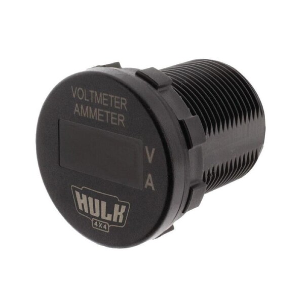 Hulk OLED Display Vehicle DC Voltmeter & Ammeter Device Black
