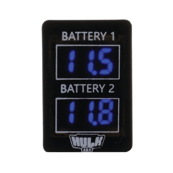 Hulk Toyota Late Dual DC Voltmeter Blue Illumination 12v 32.5 x 22mm
