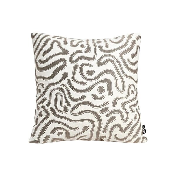 SOGA 50cm Gray White Abstract Swirl Pattern Decorative Throw Pillow