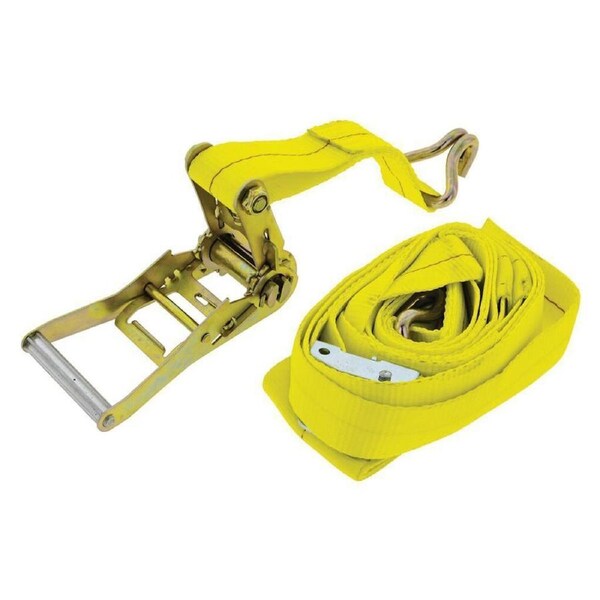Hulk Adjustable Tyre Strap With Ratchet Handle 1500kg Yellow