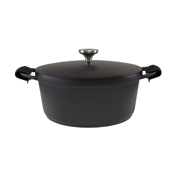 Maxwell & Williams Casserole Cast Aluminium Non Stick 28cm 6.3L Versatile Black