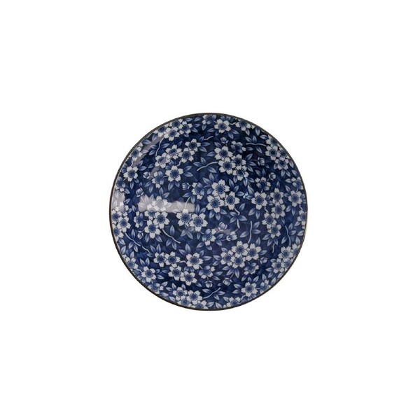 Tokyo Design Porcelain Sakura Ramen Bowl Blue Microwave Dishwasher Safe 25x7cm