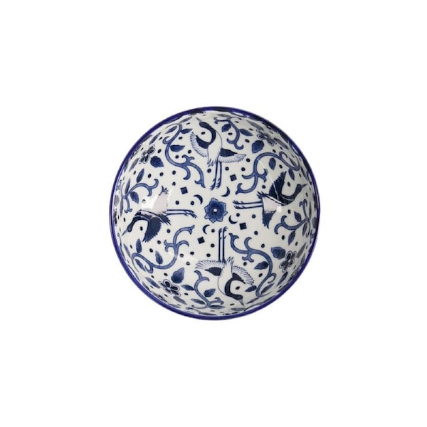 Tokyo Design Ramen Bowl Maizuru Blue Porcelain Microwave Dishwasher 20x7cm