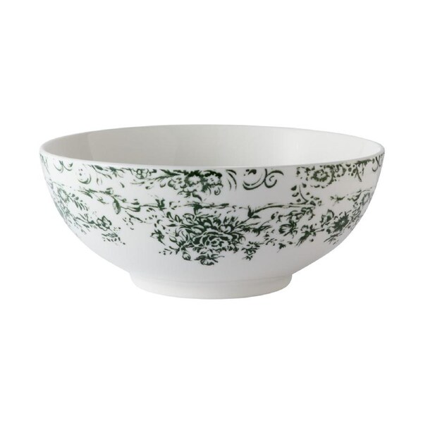 Casa Domani Coupe Bowl Antique Green Porcelain Microwave Dishwasher Safe 19x8cm