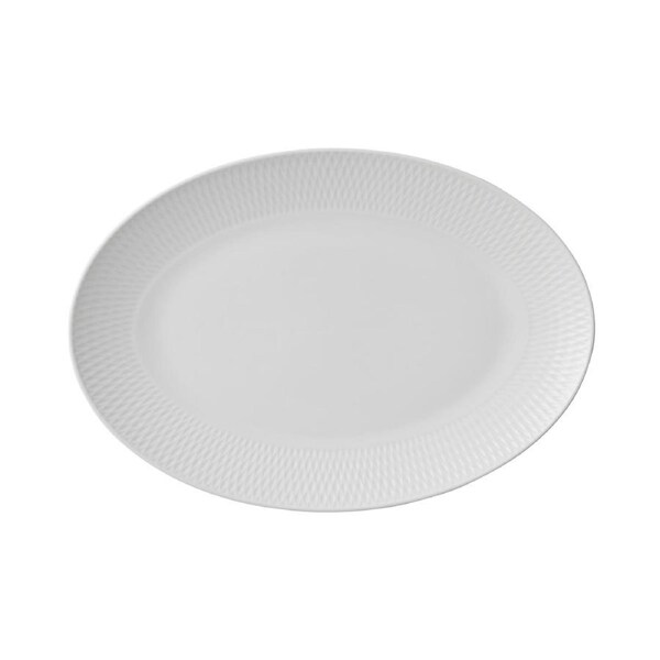 Maxwell And Williams Oval Diamond Serving Platter Porcelain 36x25cm Gift Boxed