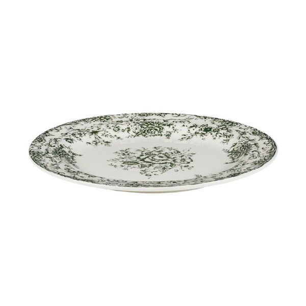 Casa Domani Rosetta Rim Side Plate Antique Green Porcelain 20cm For Desserts