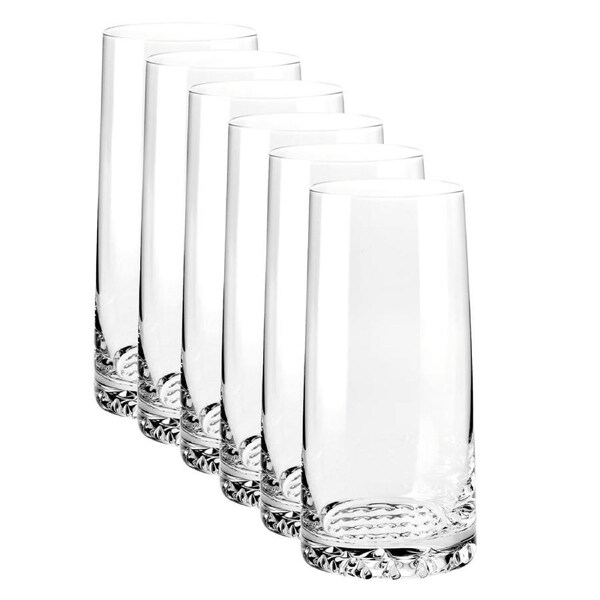 Krosno Highball Glasses 480ml Clear Dishwasher Safe Gift Boxed Poland