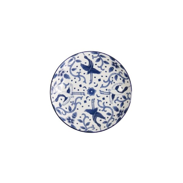 Tokyo Design Porcelain Round Plate Blue Maizuru 21cm Gift Boxed