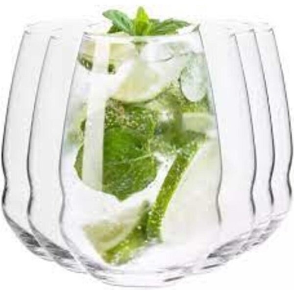 Krosno Highball Glasses Gift Boxed Clear Contemporary 560ml Made In Poland