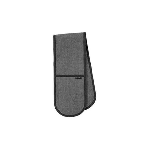 LADELLE Double Oven Mitts Eco Recycled Charcoal Cotton 17cm x 89cm
